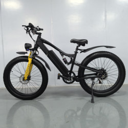 26inch Snow Electric Bicycle 1000W Soft Tail Electric Power-Assisted Bicycle Torque-Assisted Vehicle
