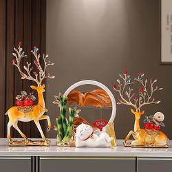 Fortune Cat Hourglass Quicksand Painting Ornament for Living Room, Entrance, Tv Cabinet, Wine Cabinet Decoration, Housewarming Gift