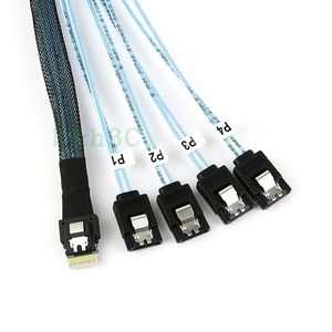 
0.5m Slim SAS4.0 SFF8654 to SATA3 array card 1 point 4MINI SAS line 38P-4*7P
