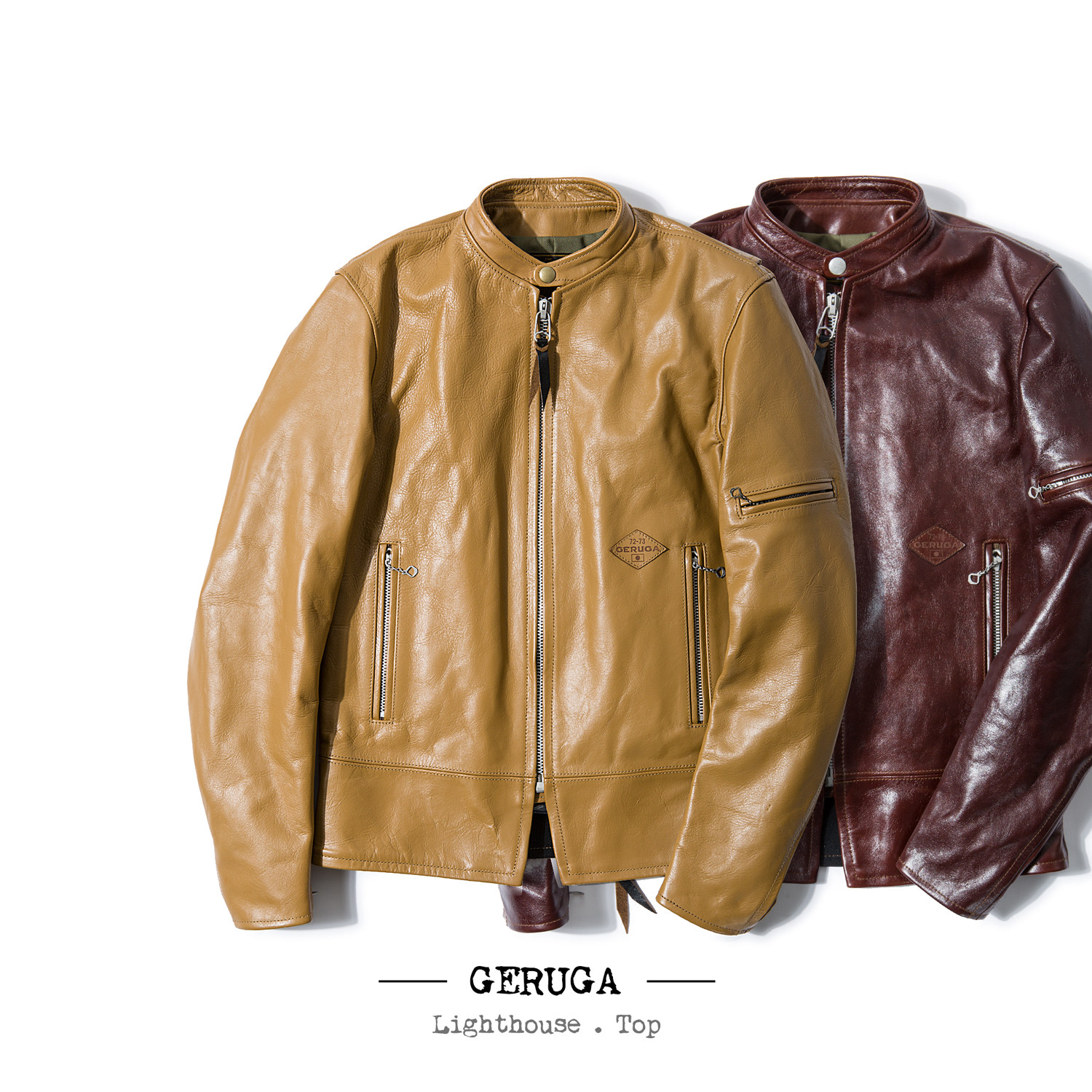 GERUGA SINGLE LEATHER RIDERS NAVY｜ジャケット・アウター