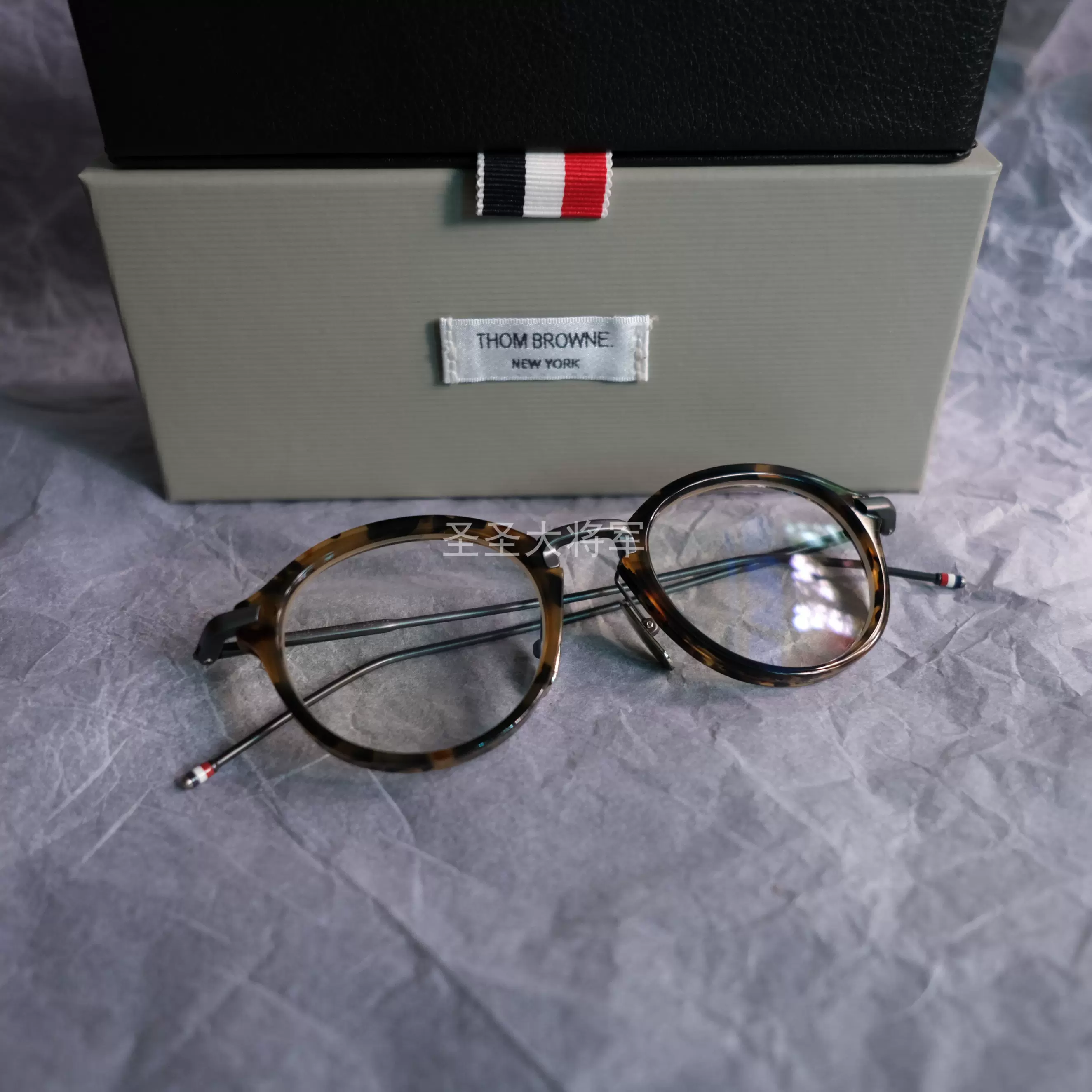 暂无】Thom Browne TB-011 玳瑁色纯钛眼镜（46码）-Taobao