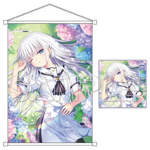 日本角川Summer Pockets REFLECTION BLUE鸣濑白羽紫阳花周边挂画-Taobao