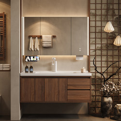 Anran Bathroom Antique Style Ceramic Integrated Basin Bathroom Cabinet Set Toilet Washbasin Sink Cabinet