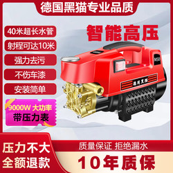 Black Cat High-Pressure High-Power Cleaning Machine Fully Automatic Induction Motor 220V Household Powerful Portable Car Washing Machine