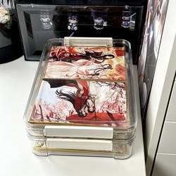 A5/A4 Paper Storage Box, Acrylic Peripheral Collectibles, Photo Cards, Posters, Badges, Pins, Organizer Box