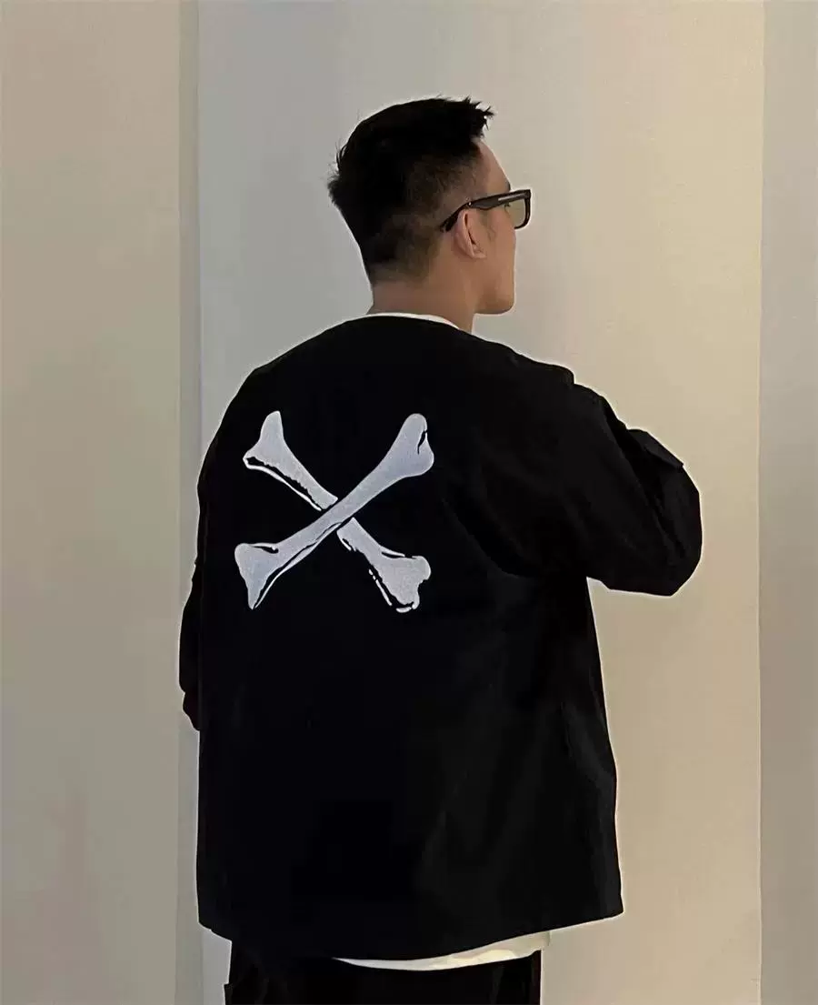 WTAPS SCOUT LS NYCO TUSSAH无领骨头长袖衬衫男日系Cityboy 24AW-Taobao Singapore