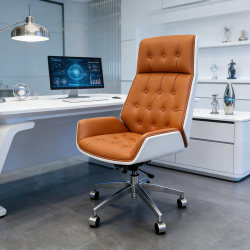 Boss Chair, Office Chair, Genuine Leather Executive Chair, Business Comfort, Long Sitting, Home Study, Backrest, Conference, Executive Swivel Chair