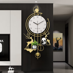 Wall Clock Grille Wall Clock Living Room Decorative Painting Clock Modern Simple Light Luxury Elegant Tv Background Wall Clock