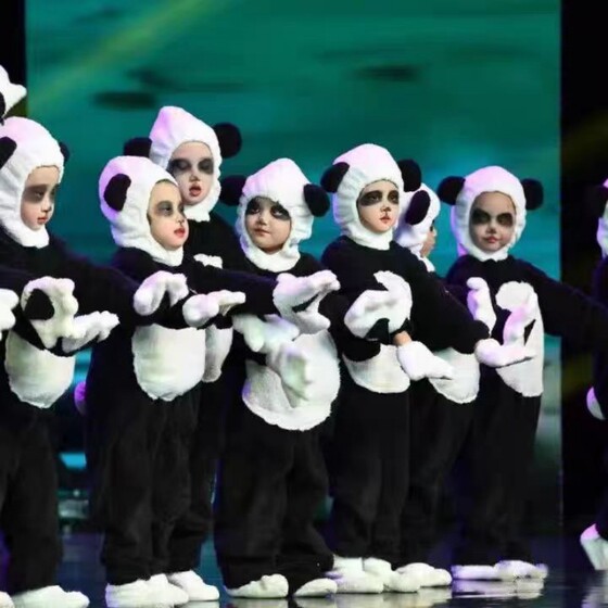 
Children's Animal Performance Costumes Children's Animal Performance Costumes Kindergarten Boys and Girls Cartoon Kung Fu Panda Dance Costumes