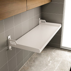Wall-Mounted Shelf for Kitchen and Bathroom, No-Drill Wall-Mounted Bracket, Floating Wall Shelf, Kitchen Partition Shelf