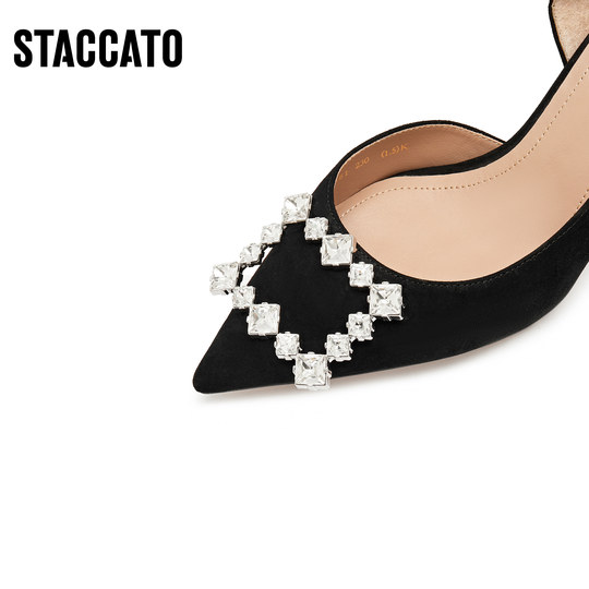 STACCATO ︎ ポインテッドトゥラインストーンシューズ｜レディース