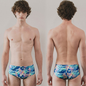 
South Korea purchasing new Lemango swimming trunks professional racing anti-fluorine shorts men's swimsuit professional training