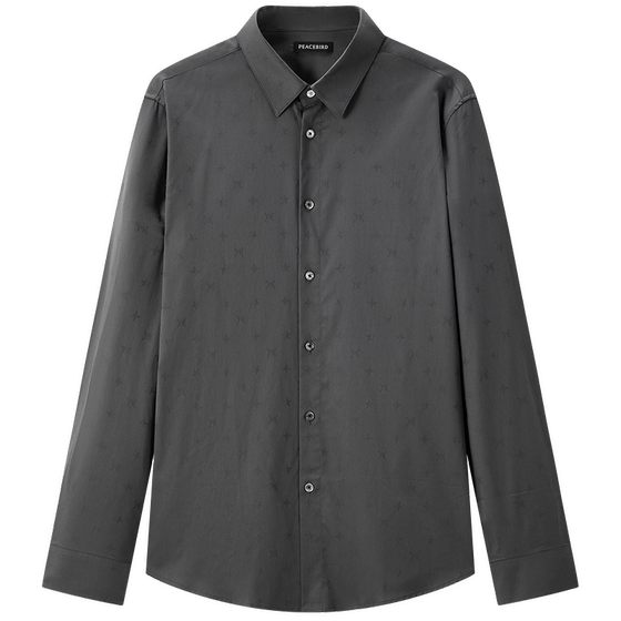 
Peacebird men's clothing autumn presbyterian print shirt fashionable young texture slim fit inner shirt
