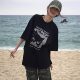 Fantasy Loose Pure Cotton Thickened Short Sleeve Street All-match Round Neck T-shirt Couple Outfit in Summer