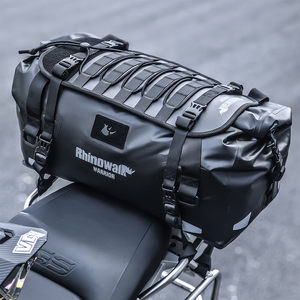 
Rhino motorcycle tail bag, rear seat pannier bag, riding bag, large-capacity waterproof motorcycle, medium and long-distance motorcycle travel equipment storage