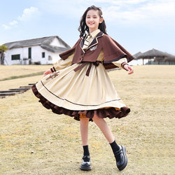 Girls' Dress Lolita 2026 New Spring Outfit Big Girl Preppy Style Princess Dress Girl Spring and Autumn Suit Dress