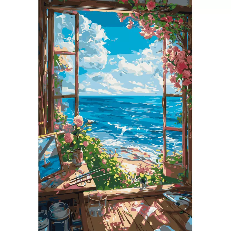 油彩画 木戸健市「青い丘（三角点）」油絵・F10号 絵画買取・販売の小竹美術