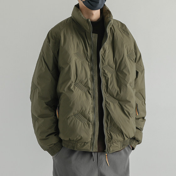 Trendy brand winter American stand-up collar cotton coat men's casual loose retro trendy couple thickened cotton coat cotton jacket