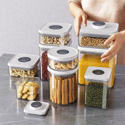 Jiabanshou Press-Type Grain Sealing Jar Food-Grade Dry Goods Storage Box Snack Storage Plastic Storage Jar