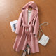 New autumn and winter hooded double-sided woolen 100% pure wool coat women's mid-length woolen cashmere coat Korean version