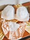 Japanese large size large cup Fairy orange pink stereo underwear set CDEFGH cup large bras big bra