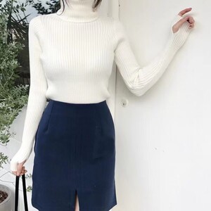 
Women's autumn and winter sweater with gloves and sleeves sweater with thumb hole pullover threading finger guard base shirt