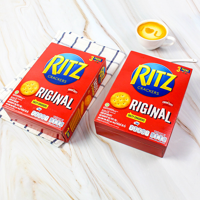 Bánh quy ritz kafle lishi nhập khẩu indonesia - vị muối tiêu Đen 300g snack