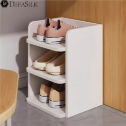 Dormitory Shoe Rack for College Students, Small Mini Narrow Multi-Layer Storage Under-Desk Dustproof Office Shoe Cabinet, Space-Saving