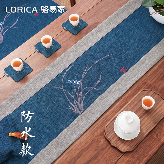 中国風テーブルランナー - 花柄テーブルフラッグ