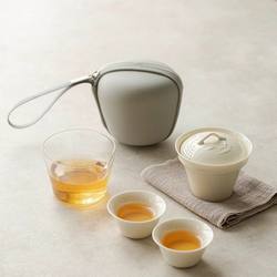 Travel Tea Set, Outdoor Portable Quick Tea Cup with Lid, Two Cups, Camping Kung Fu Tea Set, Home Use, Gift Set