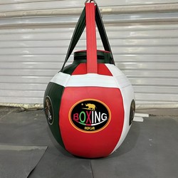 Boxing Round Ball-Shaped Punching Bag, Microfiber Leather Punching Bag, Hanging Solid Punching Bag for Adults and Children, Home Use, Sanda Punching Bag, Fighting Training