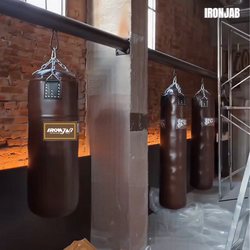 High-End Cowhide Leather Punching Bag for Martial Arts, Hanging Type, Alvarez Professional Home-Use Boxing Punching Bag