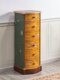 Vintage Painted 6-Drawer Sideboard Solid Wood Storage Drawer Cabinet European and Chinese Style Narrow Sideboard 40cm Wide Ready-To-Assemble