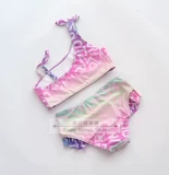 Раздельный купальник, штаны с бантиком, градиент, 5-14 лет