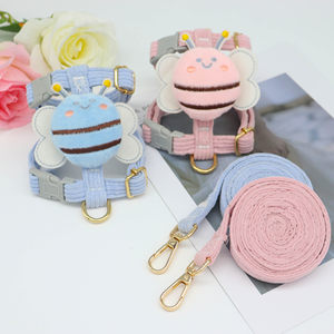 
New dog leash cartoon chest strap dog leash I-shaped walking cat leash chest strap pet supplies wholesale