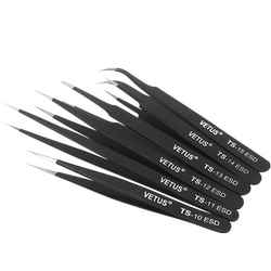 Stainless steel tweezers VETUS high precision anti-static