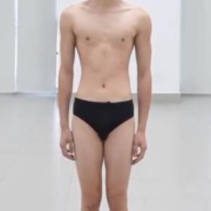 Standard boys black art test triangle swimming triangle student art test swimsuit men's professional flight attendant model competition swimwear
