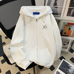 American High Street Fashion Hooded Sweatshirt for Men, New Spring and Autumn Style, Loose Trendy Brand Versatile Casual Hoodie Jacket