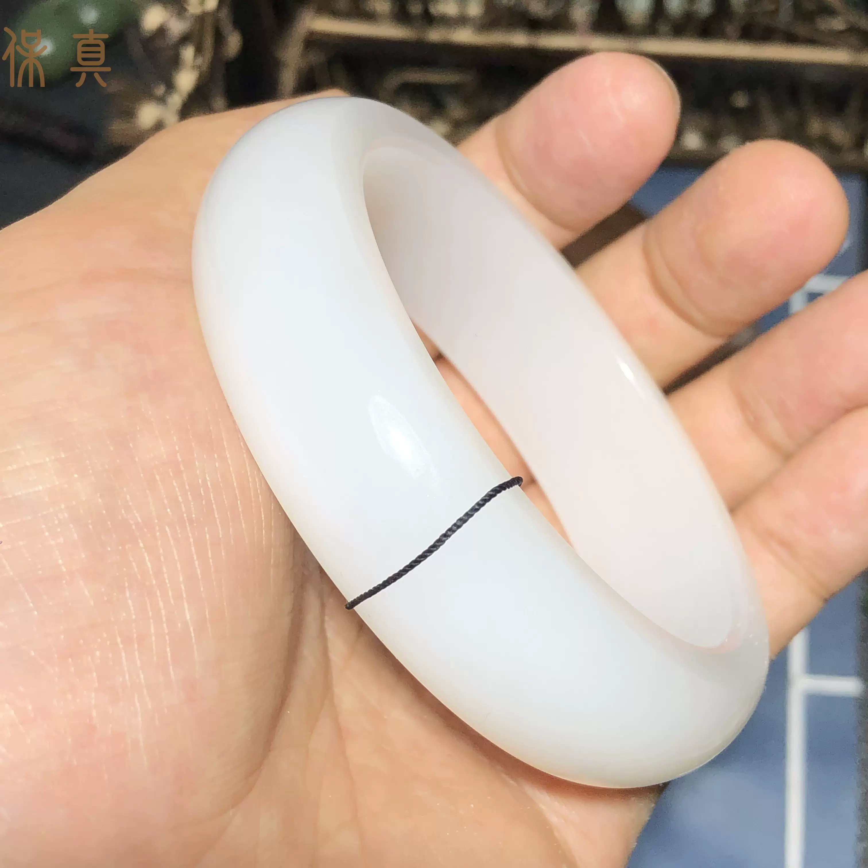 保真和田玉籽料手鐲羊脂玉白玉手環玉質細膩油潤一級白老料製作