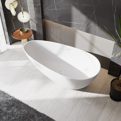 Meisheng Pmma Polymer Artificial Stone Bathtub B&B Hotel Bathtub Engineering Pebble-Shaped Independent Home Bathtub