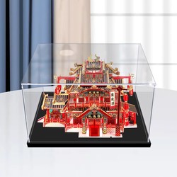 Pinku Fengmanlou Datang Street Rouge Shop Begonia Red Cinema Handmade Architectural Model Metal Assembly Jigsaw Puzzle