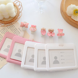 Transparent Work Badge Card Holder Horizontal Version Badge Holder Hospital Badge Badge Badge Clip Work Badge Badge Badge