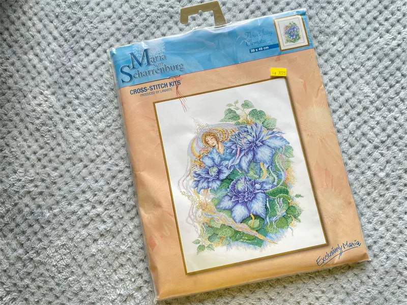 荷兰Lanarte进口绝版水滴版十字绣lan套件：LA23026 铁线莲花仙子