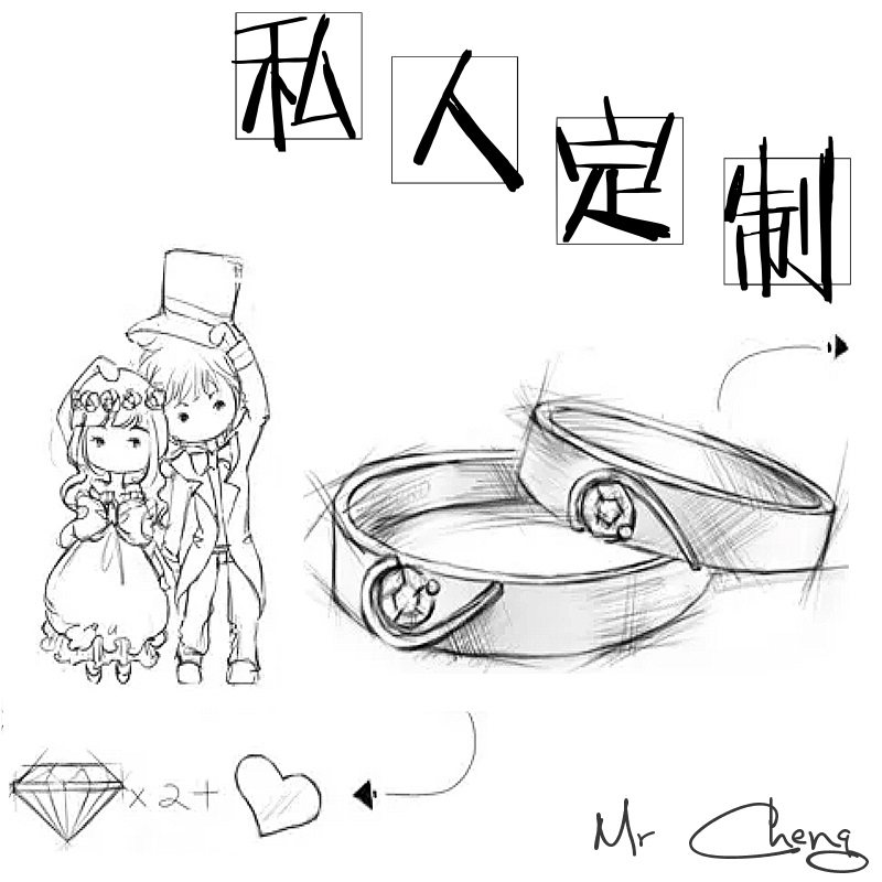 DIY 맞춤형  반지 커플 반지 원래 낙서 목걸이 수제 실버 주얼리 졸업 맞춤 배치-