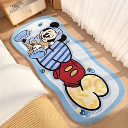 Bedside carpet cartoon cute Mickey thickened imitation cashmere girl's bedroom children's crawling floor mat non-slip and machine washable