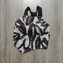 Fashionable Yoga Camisole with Beautiful Back Design for Women, with Chest Pads, Belly Support, Fitness Sports Top, Anti-Wrinkle, High Elasticity, Breathable, Printed