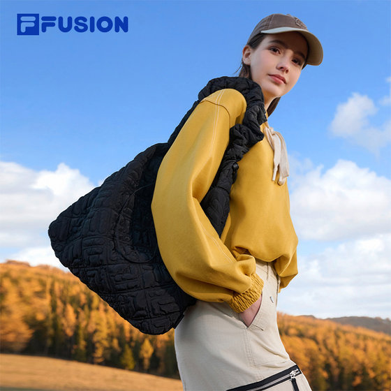 
FILA FUSION Filipino Puff Bag Shoubao Women's 2025 Spring New Women's Bag Crossbody Bag Pleated Shoulder Bag