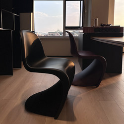 Nordic Creative Dining Chair, Household Plastic Dining Table Leisure Chair, Designer Pan Dong Chair, Mid-Century Style Dressing Chair, Stackable