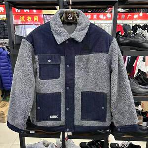 
Peake autumn and winter men's lamb velvet cardigan jacket casual sports jacket lapel thickened thermal top F614351