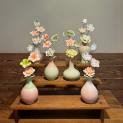 Jingdezhen Ceramic Creative Handmade Ice-Cracked Small Vase Home Decoration Mini Ornament Ceramic Flower Set Gift